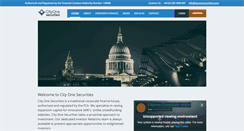 Desktop Screenshot of cityonesecurities.com